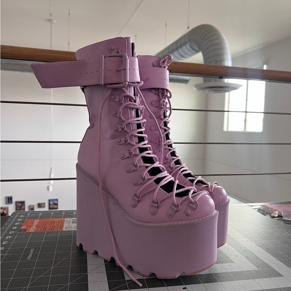 Dolls Kill Rave Platform Boots